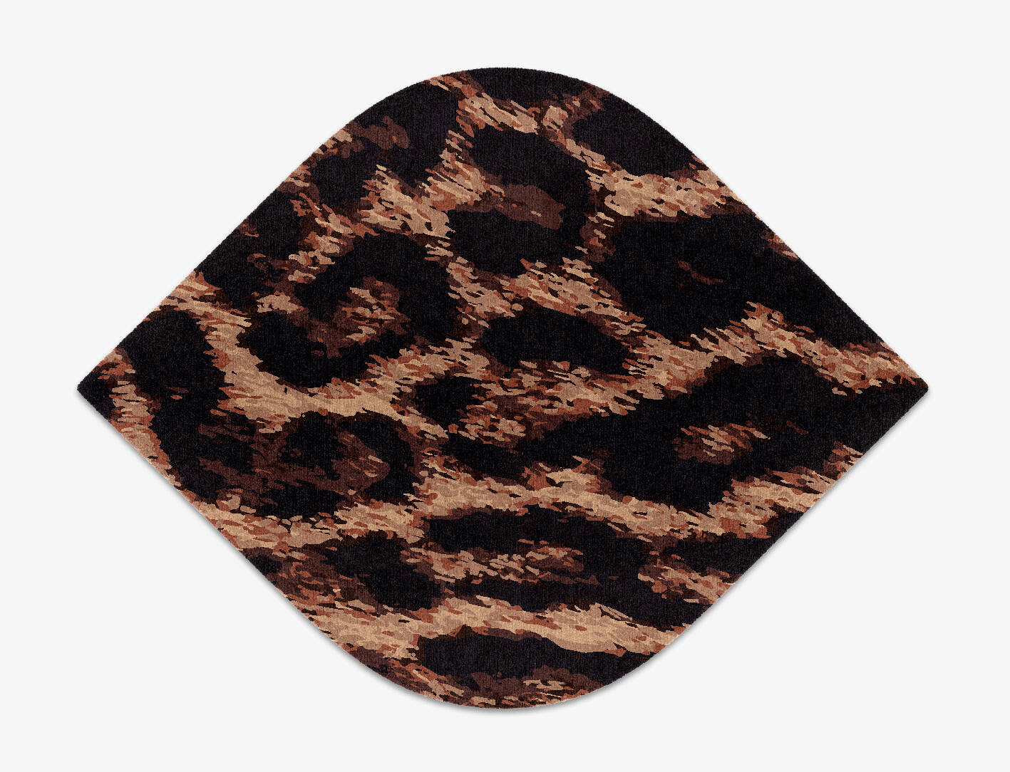 Hunting Leopard Animal Prints Ogee Hand Knotted Tibetan Wool Custom Rug by Rug Artisan