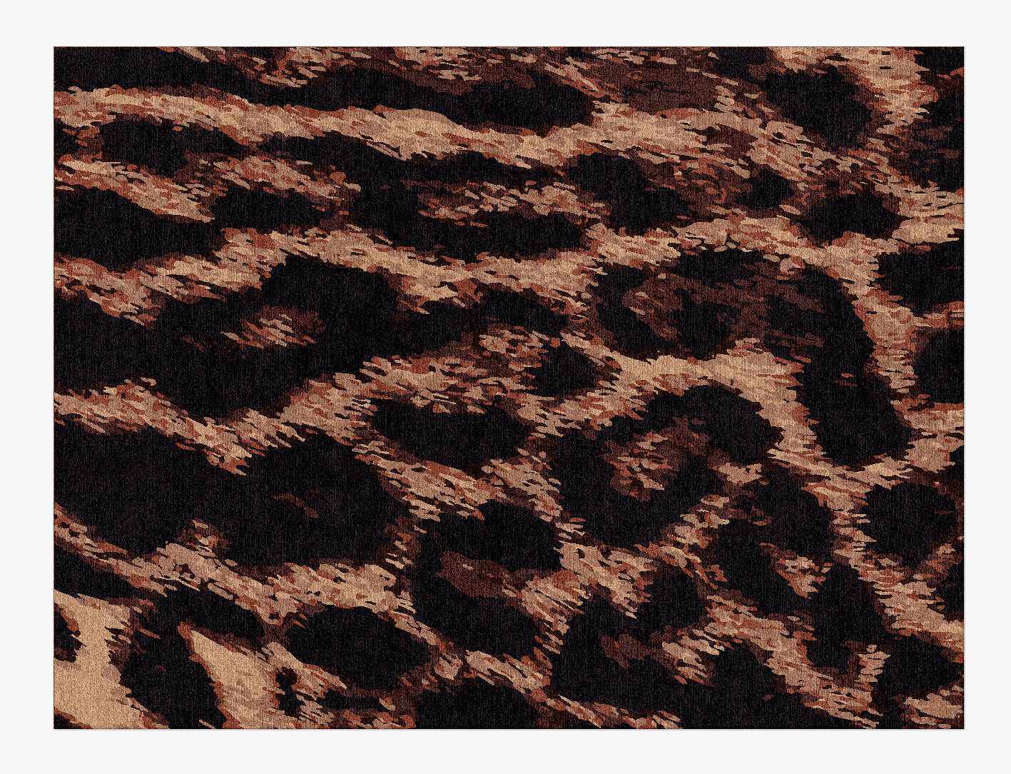 Hunting Leopard Animal Prints Rectangle Hand Knotted Tibetan Wool Custom Rug by Rug Artisan