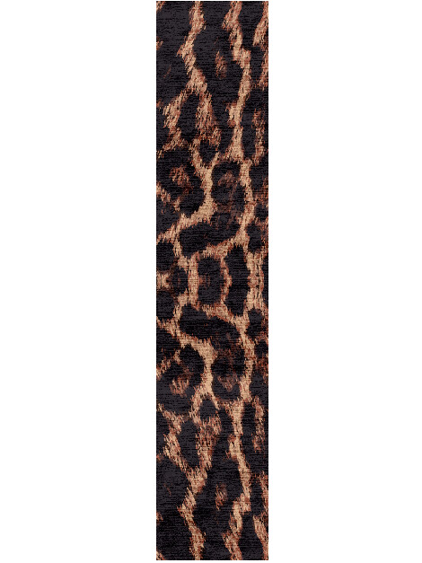 Hunting Leopard Animal Prints Runner Hand Knotted Bamboo Silk Custom Rug by Rug Artisan