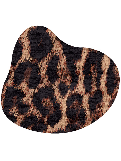 Hunting Leopard Animal Prints Splash Hand Knotted Bamboo Silk Custom Rug by Rug Artisan