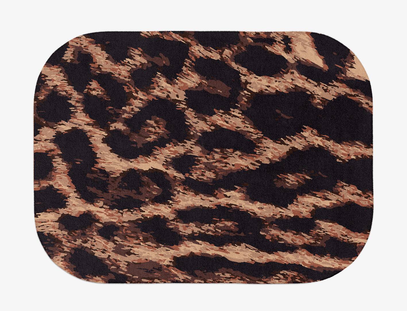 Hunting Leopard Animal Prints Oblong Hand Tufted Pure Wool Custom Rug by Rug Artisan