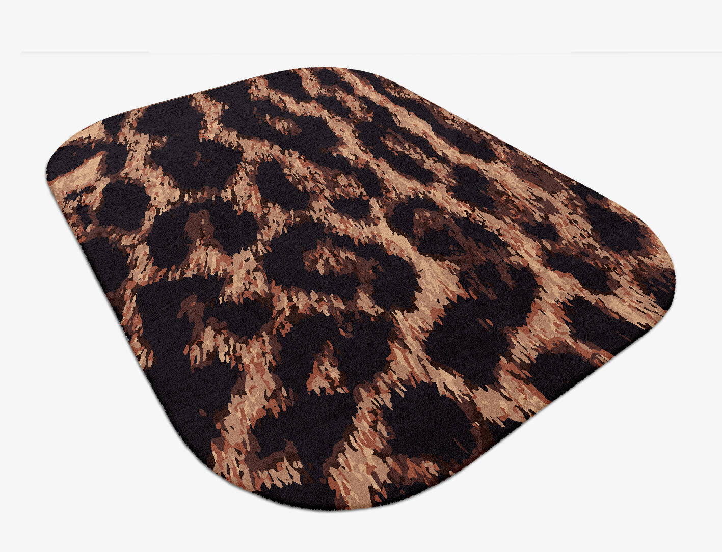 Hunting Leopard Animal Prints Oblong Hand Tufted Pure Wool Custom Rug by Rug Artisan