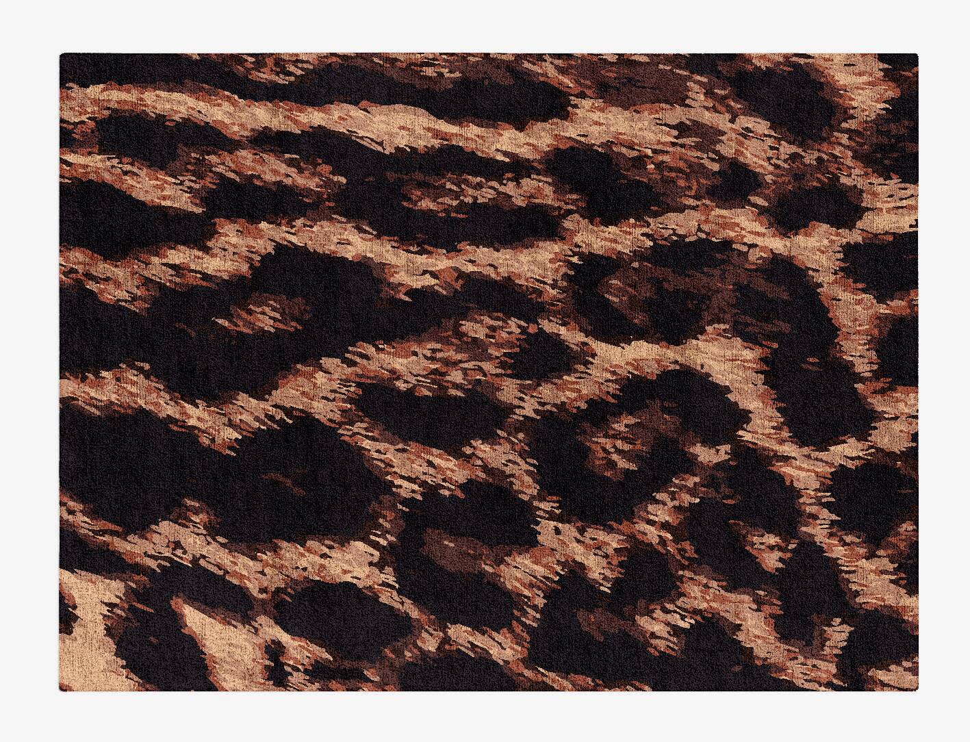 Hunting Leopard Animal Prints Rectangle Hand Tufted Bamboo Silk Custom Rug by Rug Artisan