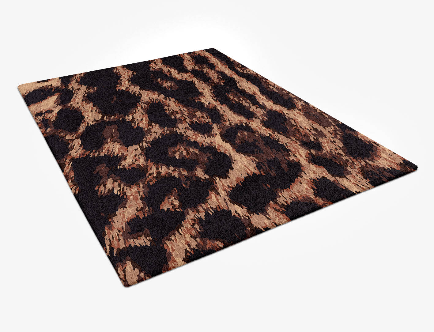 Hunting Leopard Animal Prints Rectangle Hand Tufted Pure Wool Custom Rug by Rug Artisan