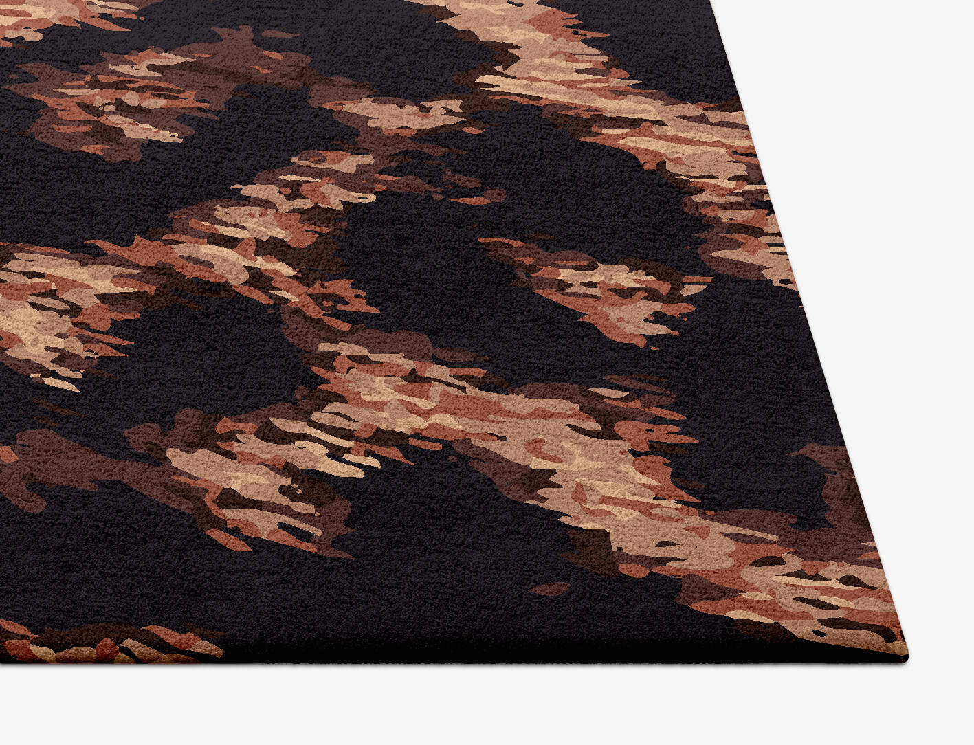 Hunting Leopard Animal Prints Square Hand Tufted Pure Wool Custom Rug by Rug Artisan
