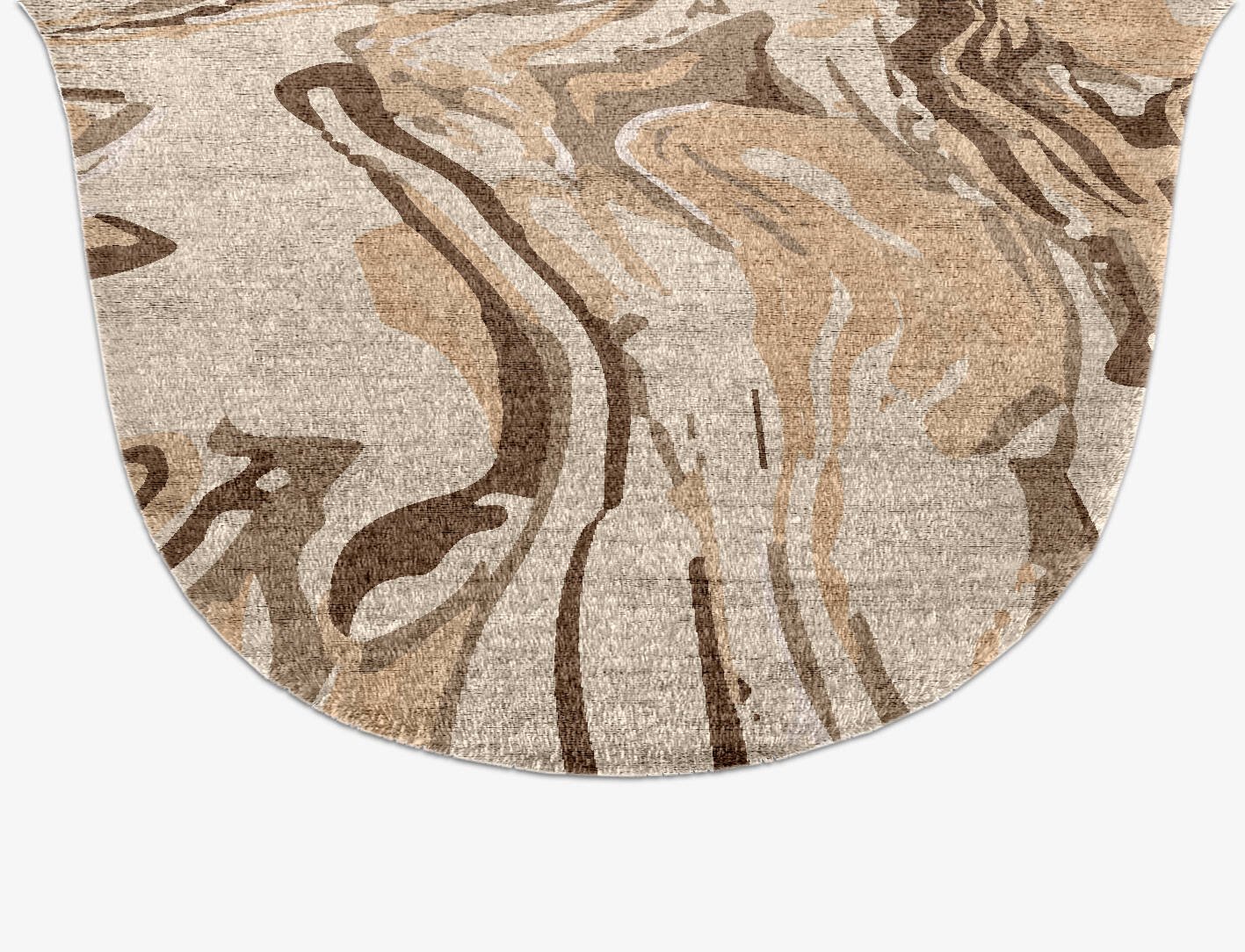Hurricane Surface Art Drop Hand Knotted Bamboo Silk Custom Rug by Rug Artisan