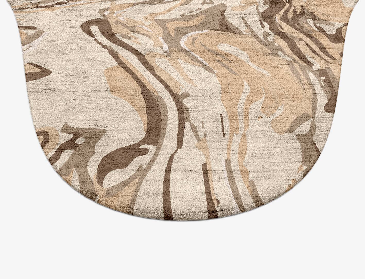 Hurricane Surface Art Drop Hand Tufted Bamboo Silk Custom Rug by Rug Artisan