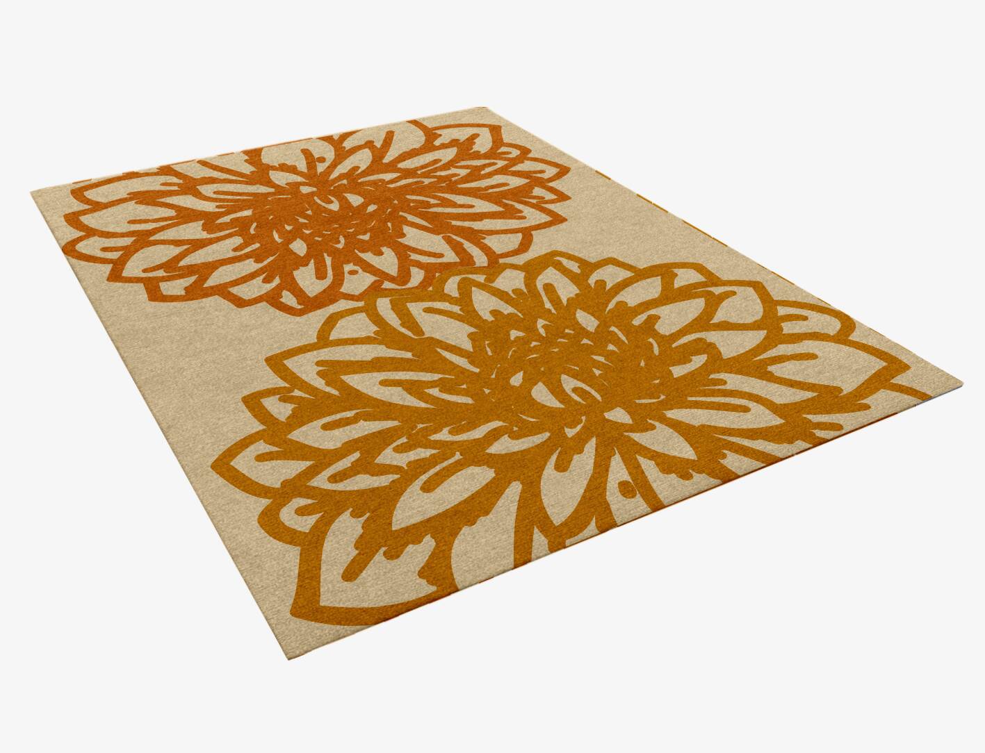 Hygge Floral Rectangle Hand Knotted Tibetan Wool Custom Rug by Rug Artisan