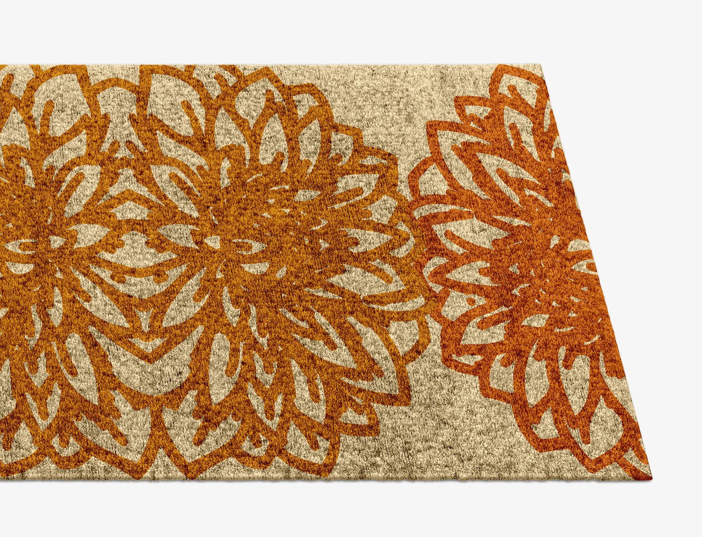 Hygge Floral Runner Hand Knotted Bamboo Silk Custom Rug by Rug Artisan