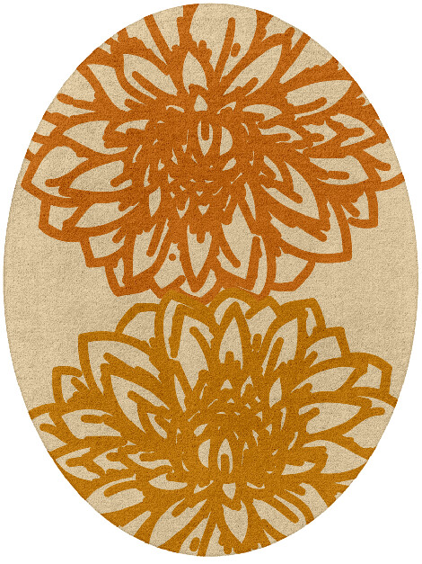 Hygge Floral Oval Hand Tufted Pure Wool Custom Rug by Rug Artisan