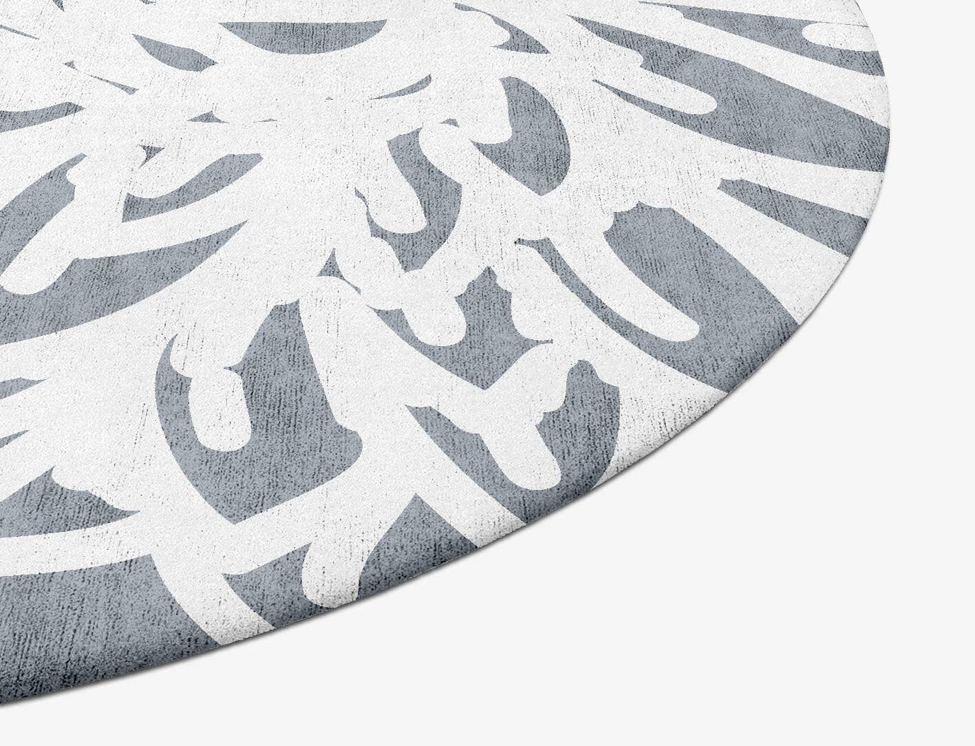 Hygge Grey Monochrome Oval Hand Tufted Bamboo Silk Custom Rug by Rug Artisan