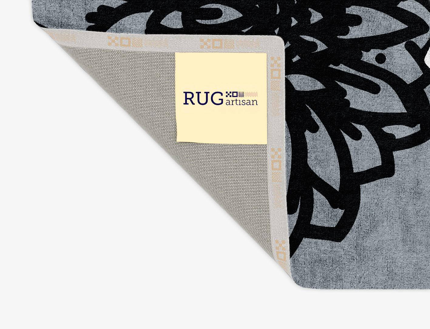 Hygge Grey Monochrome Rectangle Hand Tufted Bamboo Silk Custom Rug by Rug Artisan