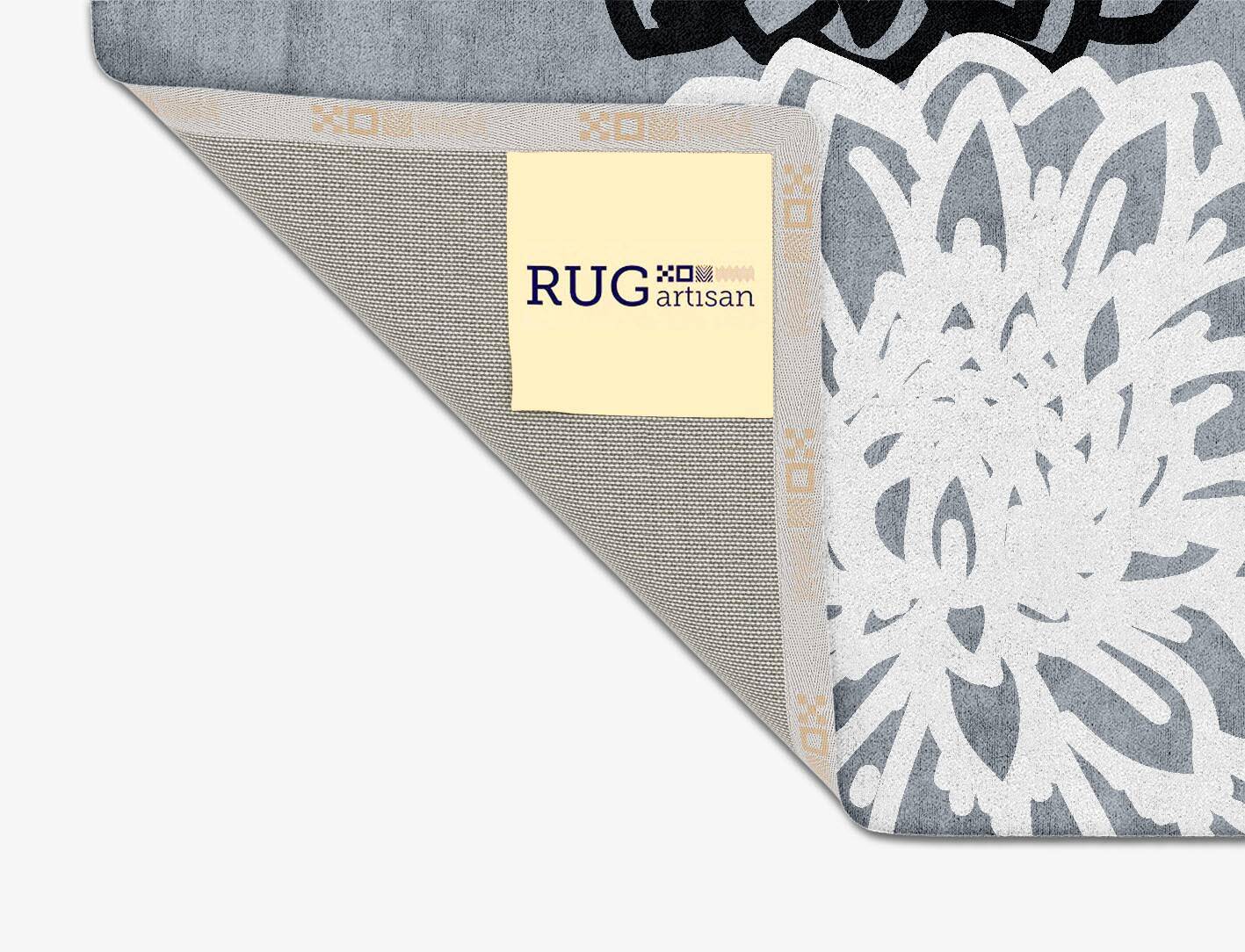 Hygge Grey Monochrome Square Hand Tufted Bamboo Silk Custom Rug by Rug Artisan