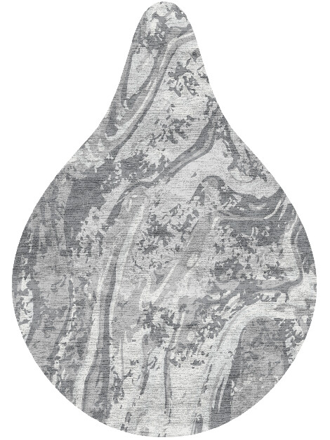 Iceberg Surface Art Drop Hand Knotted Bamboo Silk Custom Rug by Rug Artisan