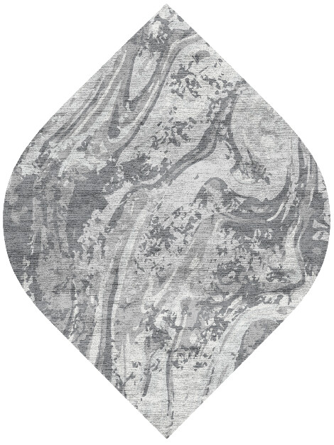 Iceberg Surface Art Ogee Hand Knotted Bamboo Silk Custom Rug by Rug Artisan