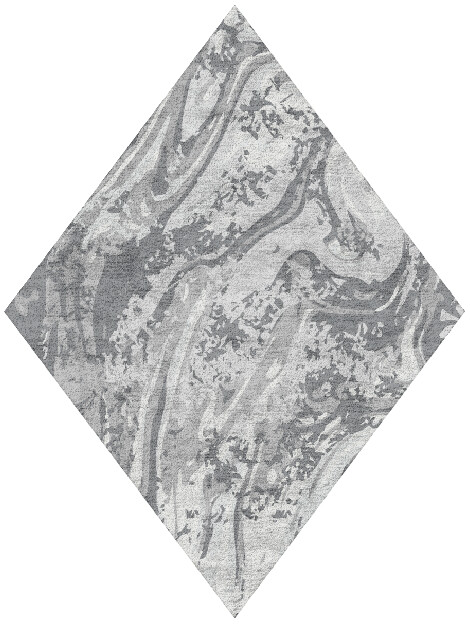 Iceberg Surface Art Diamond Hand Tufted Bamboo Silk Custom Rug by Rug Artisan