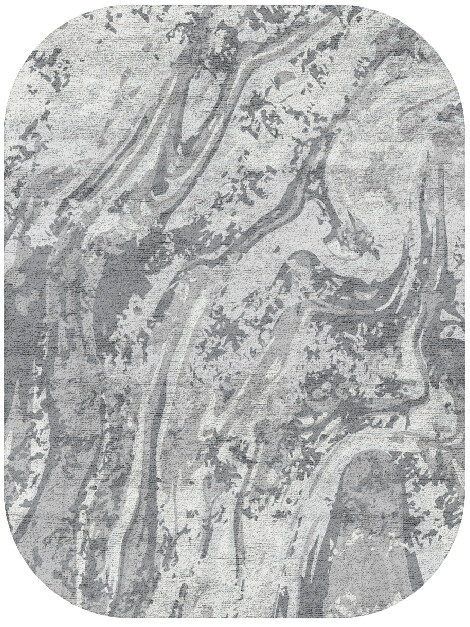 Iceberg Surface Art Oblong Hand Tufted Bamboo Silk Custom Rug by Rug Artisan