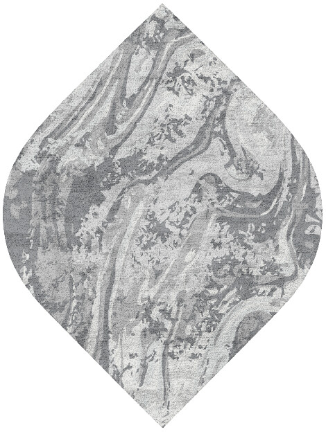 Iceberg Surface Art Ogee Hand Tufted Bamboo Silk Custom Rug by Rug Artisan