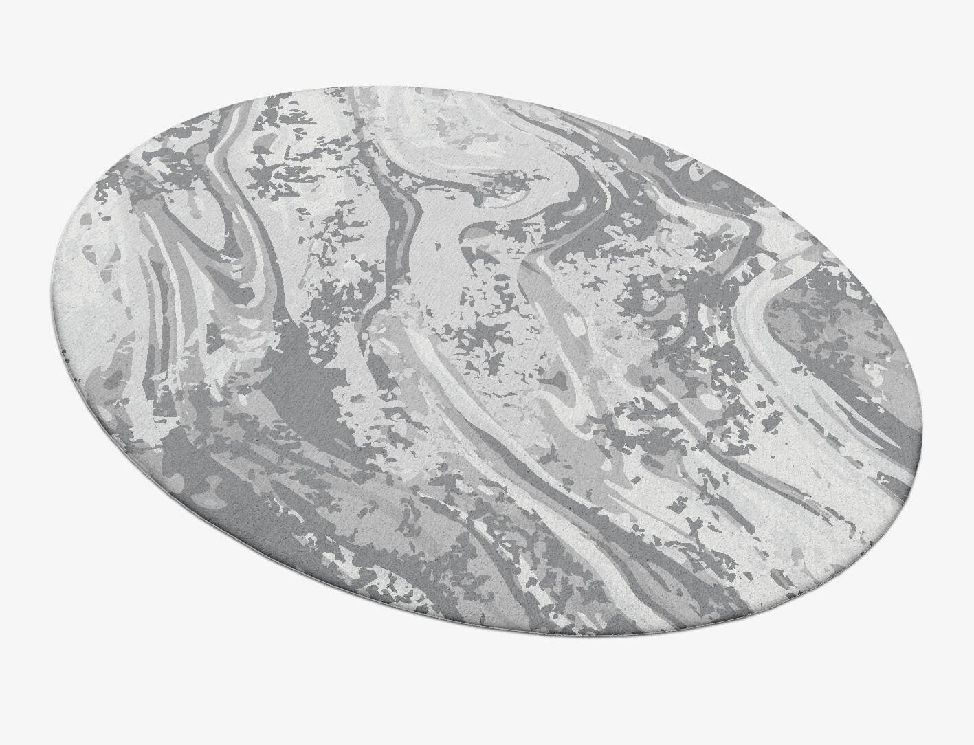 Iceberg Surface Art Oval Hand Tufted Pure Wool Custom Rug by Rug Artisan