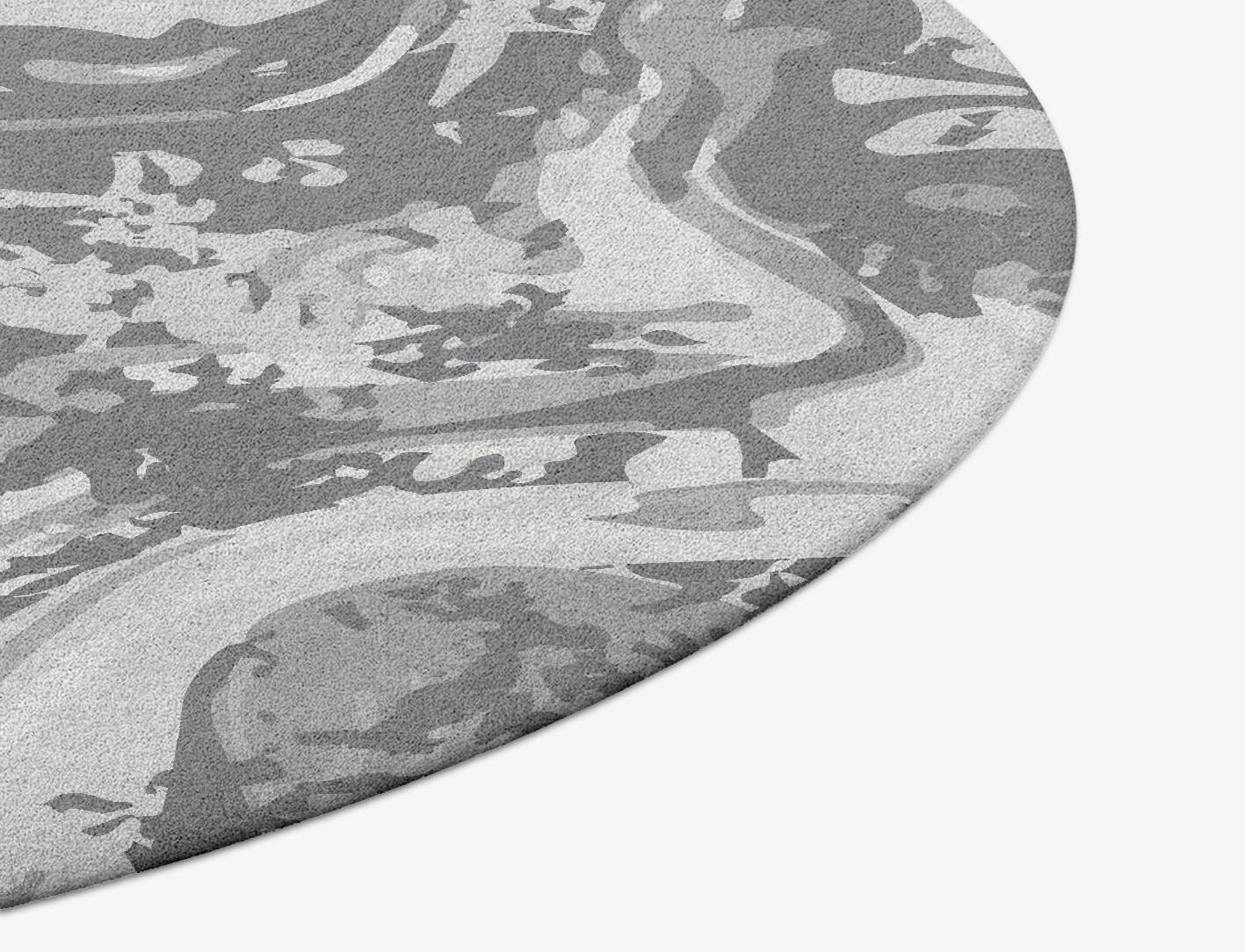 Iceberg Surface Art Round Hand Tufted Pure Wool Custom Rug by Rug Artisan