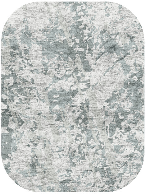 Icicles Surface Art Oblong Hand Knotted Bamboo Silk Custom Rug by Rug Artisan