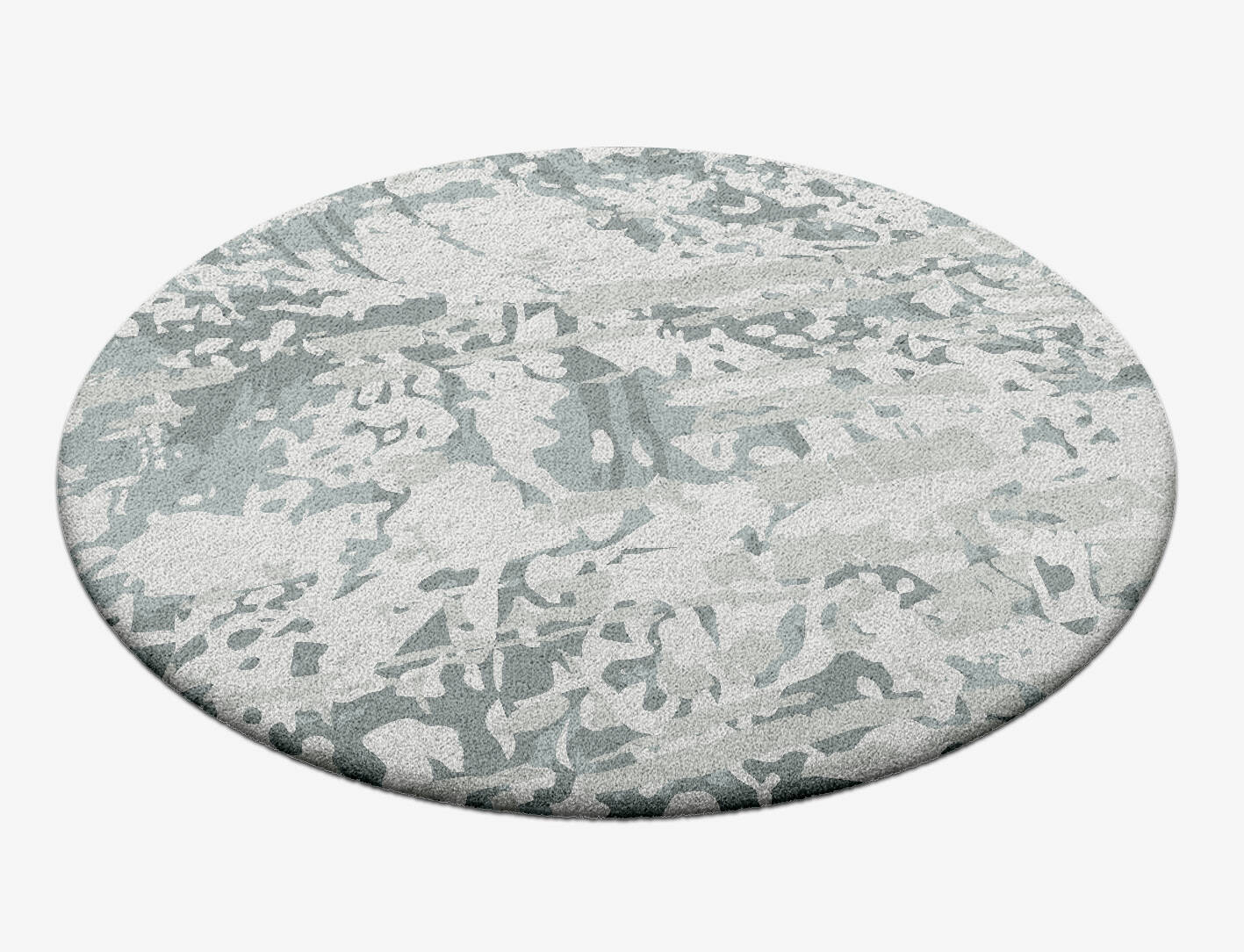 Icicles Surface Art Round Hand Tufted Pure Wool Custom Rug by Rug Artisan