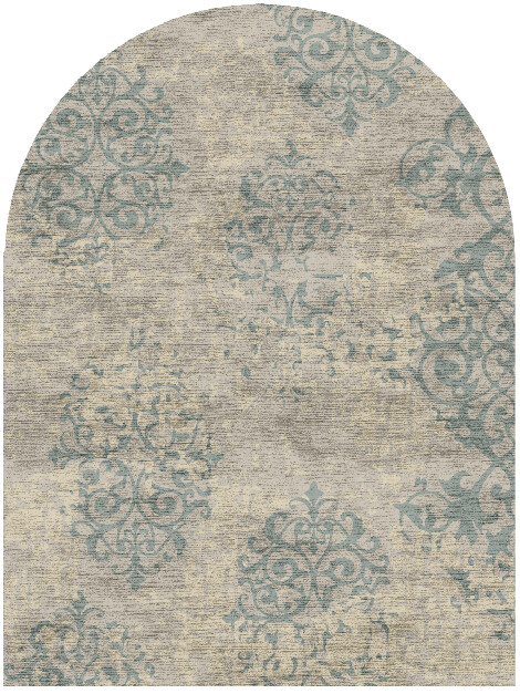 Iden Blue Royal Arch Hand Knotted Bamboo Silk Custom Rug by Rug Artisan