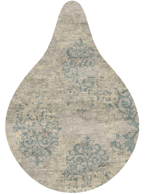 Iden Blue Royal Drop Hand Knotted Bamboo Silk Custom Rug by Rug Artisan
