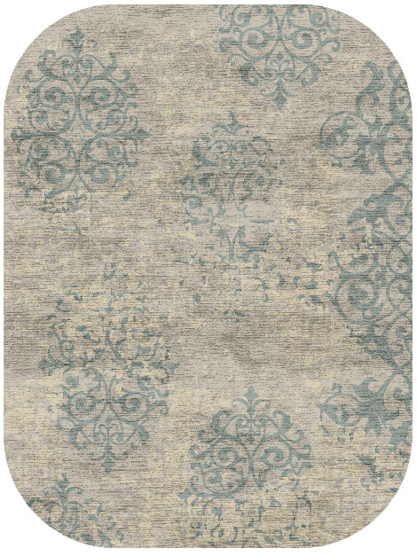 Iden Blue Royal Oblong Hand Knotted Bamboo Silk Custom Rug by Rug Artisan