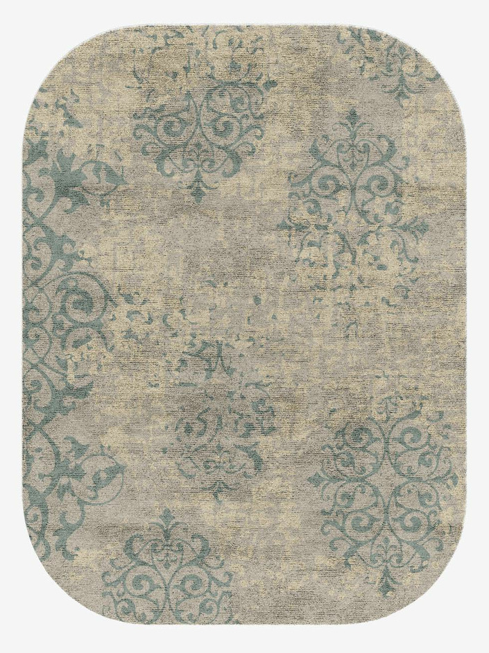 Iden Blue Royal Oblong Hand Knotted Bamboo Silk Custom Rug by Rug Artisan