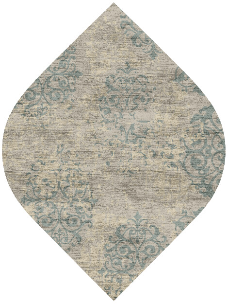 Iden Blue Royal Ogee Hand Knotted Bamboo Silk Custom Rug by Rug Artisan