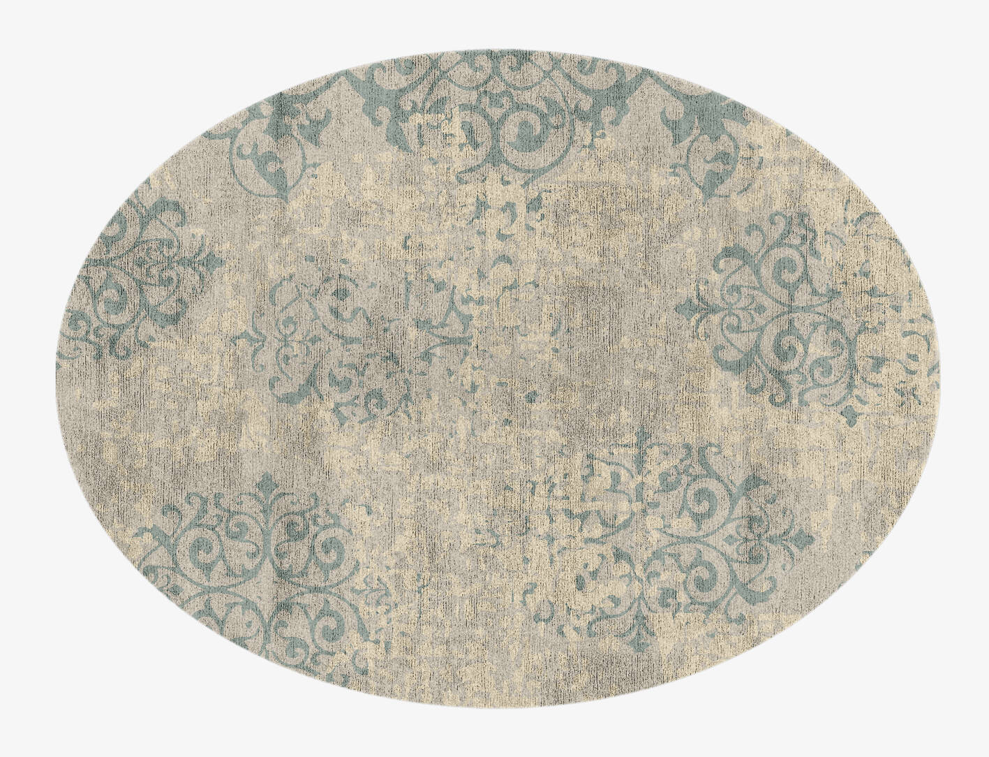 Iden Blue Royal Oval Hand Knotted Bamboo Silk Custom Rug by Rug Artisan