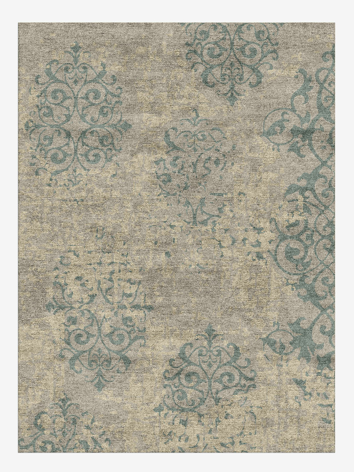 Iden Blue Royal Rectangle Hand Knotted Bamboo Silk Custom Rug by Rug Artisan
