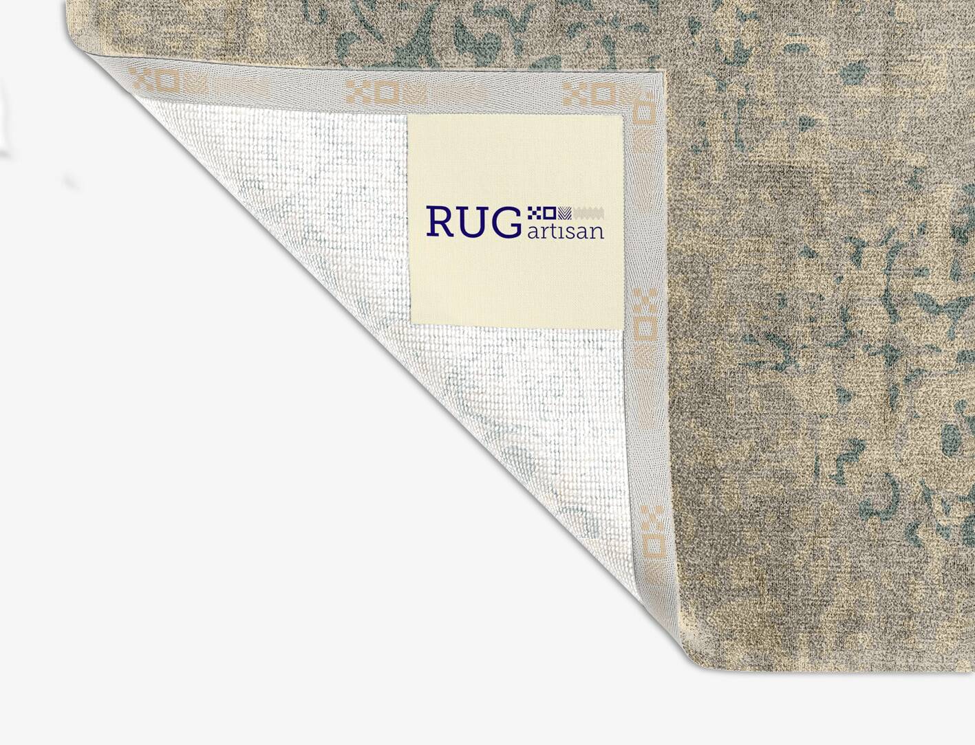 Iden Blue Royal Square Hand Knotted Bamboo Silk Custom Rug by Rug Artisan