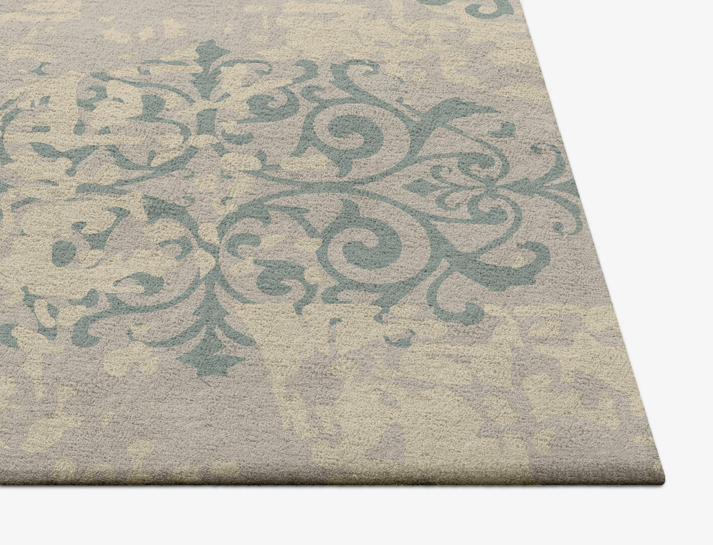 Iden Blue Royal Square Hand Tufted Pure Wool Custom Rug by Rug Artisan
