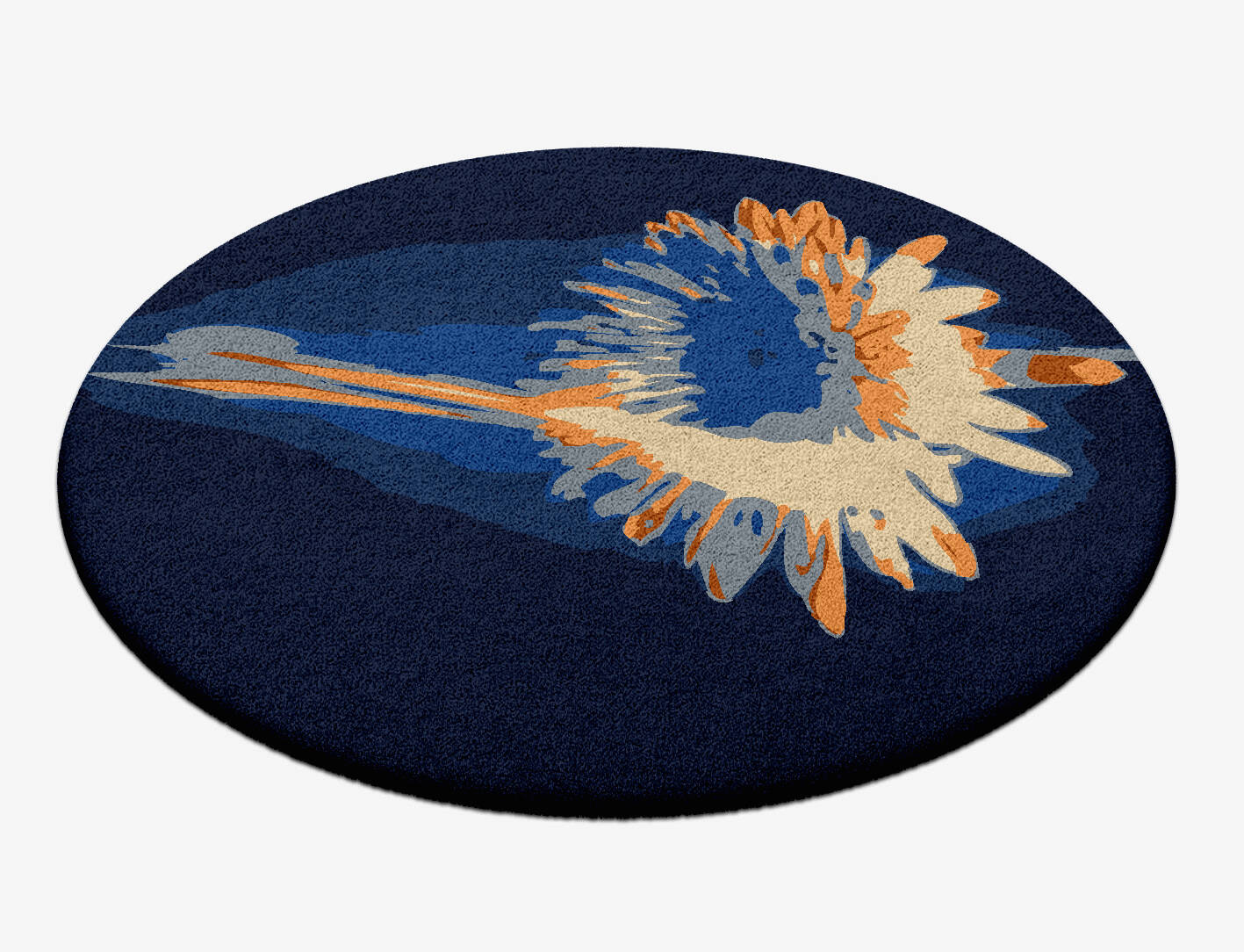 Ignis Abstract Round Hand Tufted Pure Wool Custom Rug by Rug Artisan