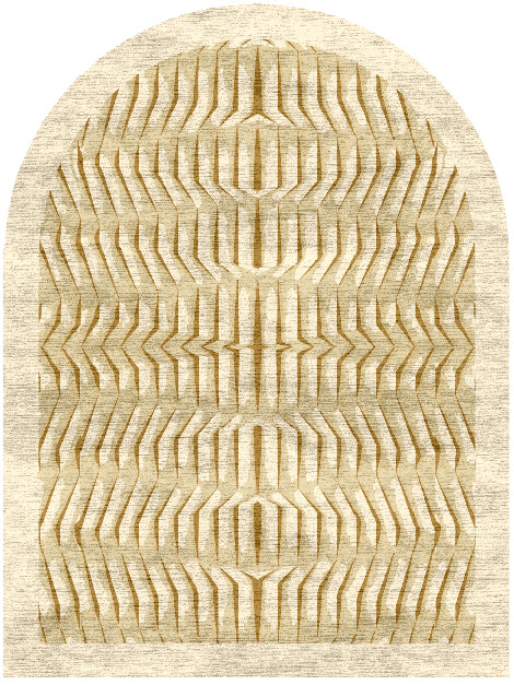Ihara Origami Arch Hand Knotted Bamboo Silk Custom Rug by Rug Artisan