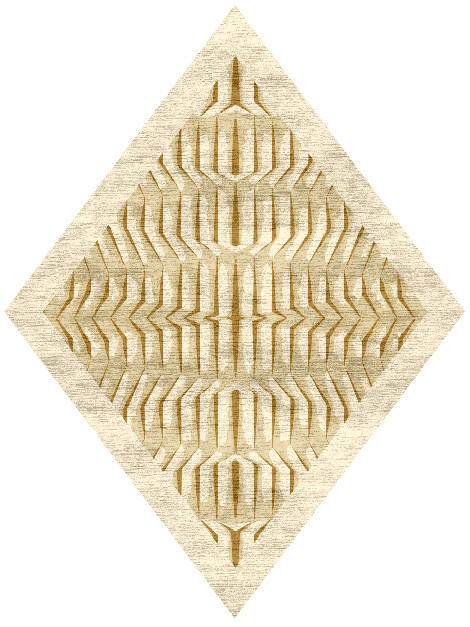 Ihara Origami Diamond Hand Knotted Bamboo Silk Custom Rug by Rug Artisan