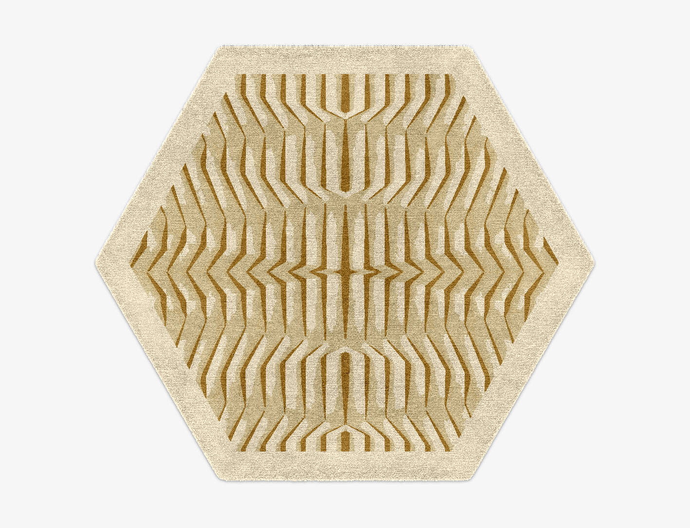 Ihara Origami Hexagon Hand Knotted Tibetan Wool Custom Rug by Rug Artisan