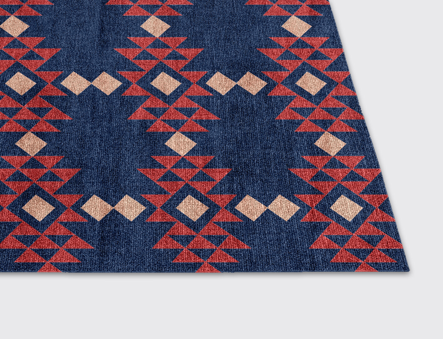 Ikat Geometric Rectangle Flatweave Bamboo Silk Custom Rug by Rug Artisan