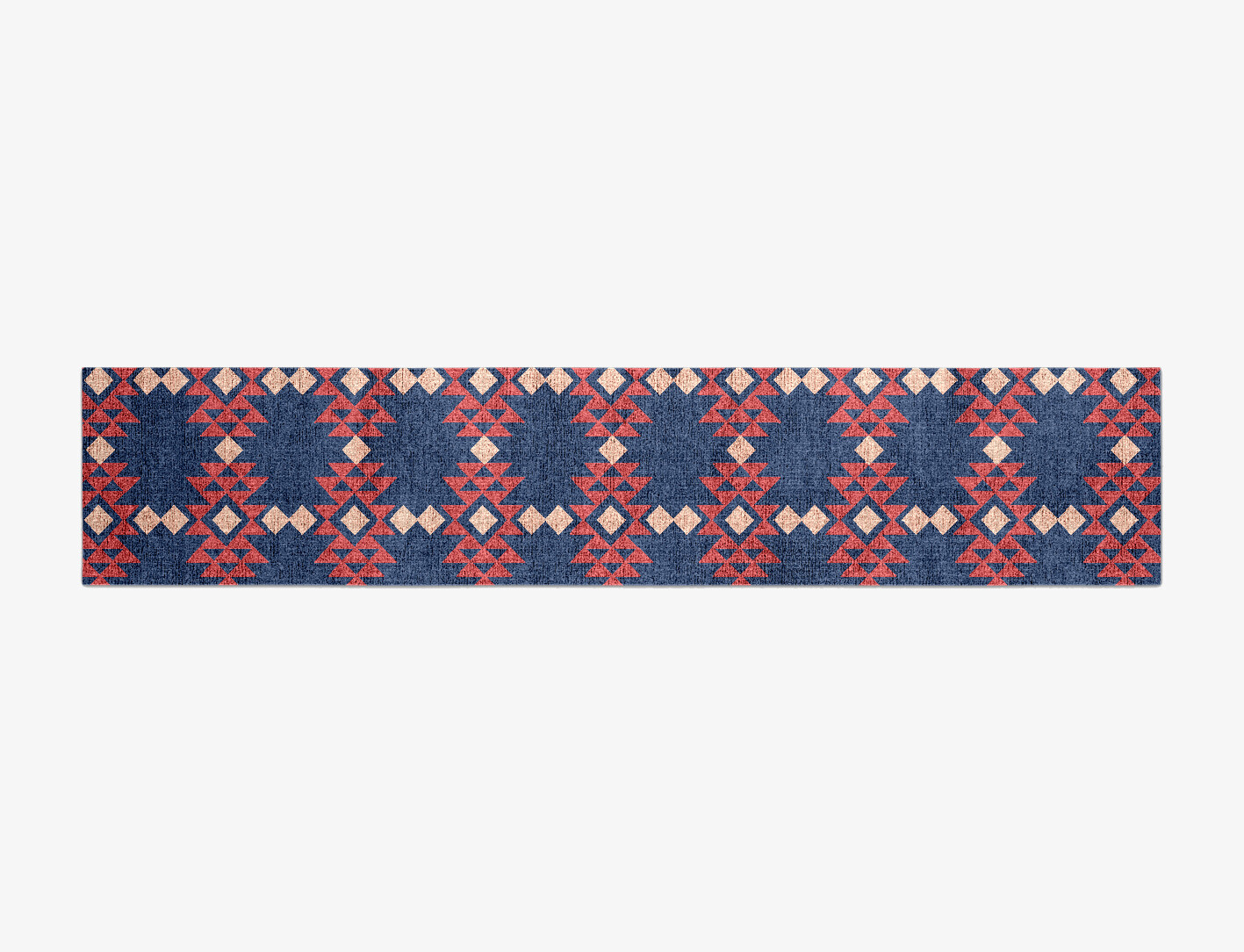 Ikat Geometric Runner Flatweave Bamboo Silk Custom Rug by Rug Artisan