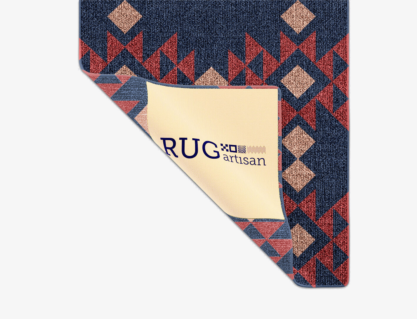Ikat Geometric Runner Flatweave New Zealand Wool Custom Rug by Rug Artisan
