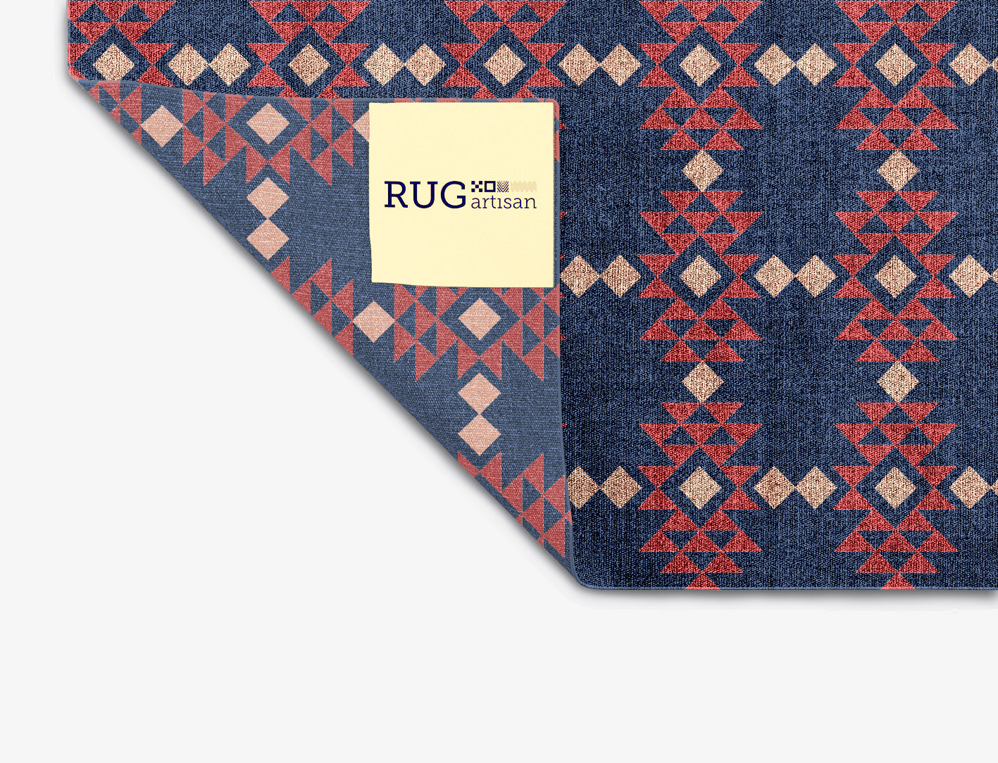 Ikat Geometric Square Flatweave Bamboo Silk Custom Rug by Rug Artisan