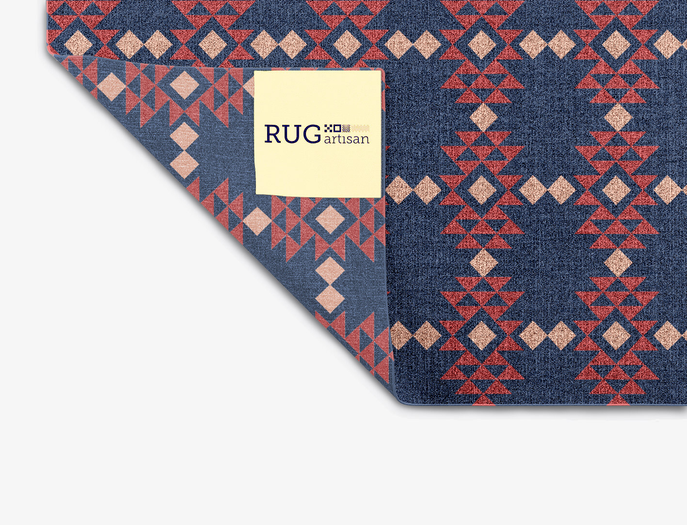 Ikat Geometric Square Flatweave New Zealand Wool Custom Rug by Rug Artisan