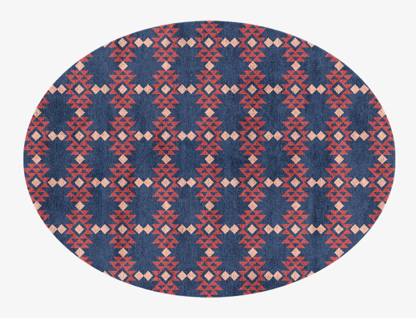 Ikat Geometric Oval Hand Knotted Bamboo Silk Custom Rug by Rug Artisan
