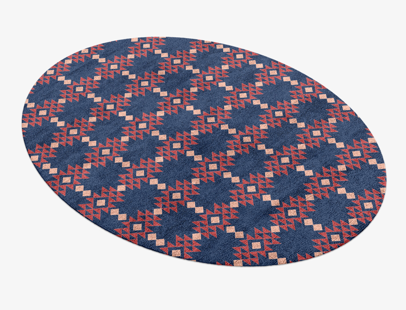 Ikat Geometric Oval Hand Knotted Bamboo Silk Custom Rug by Rug Artisan