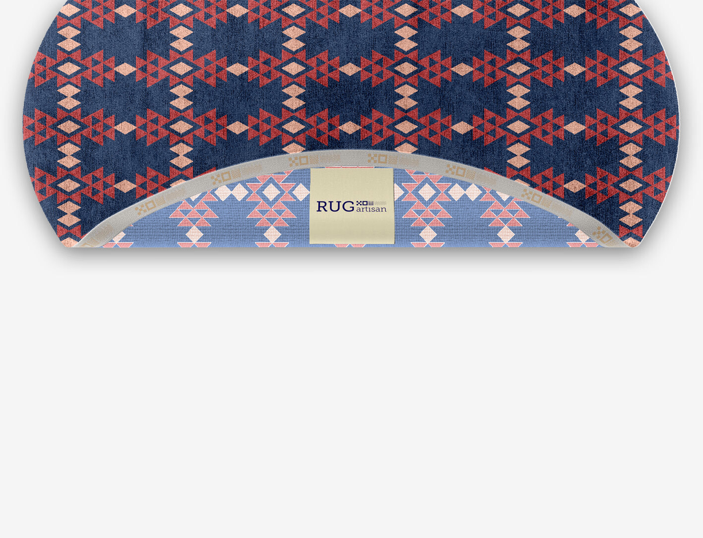 Ikat Geometric Oval Hand Knotted Bamboo Silk Custom Rug by Rug Artisan