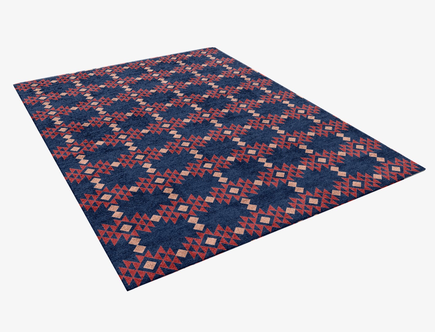 Ikat Geometric Rectangle Hand Knotted Bamboo Silk Custom Rug by Rug Artisan