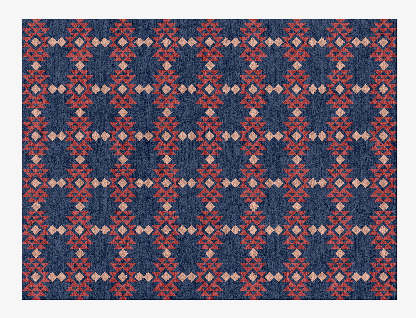 Ikat Geometric Rectangle Hand Knotted Tibetan Wool Custom Rug by Rug Artisan