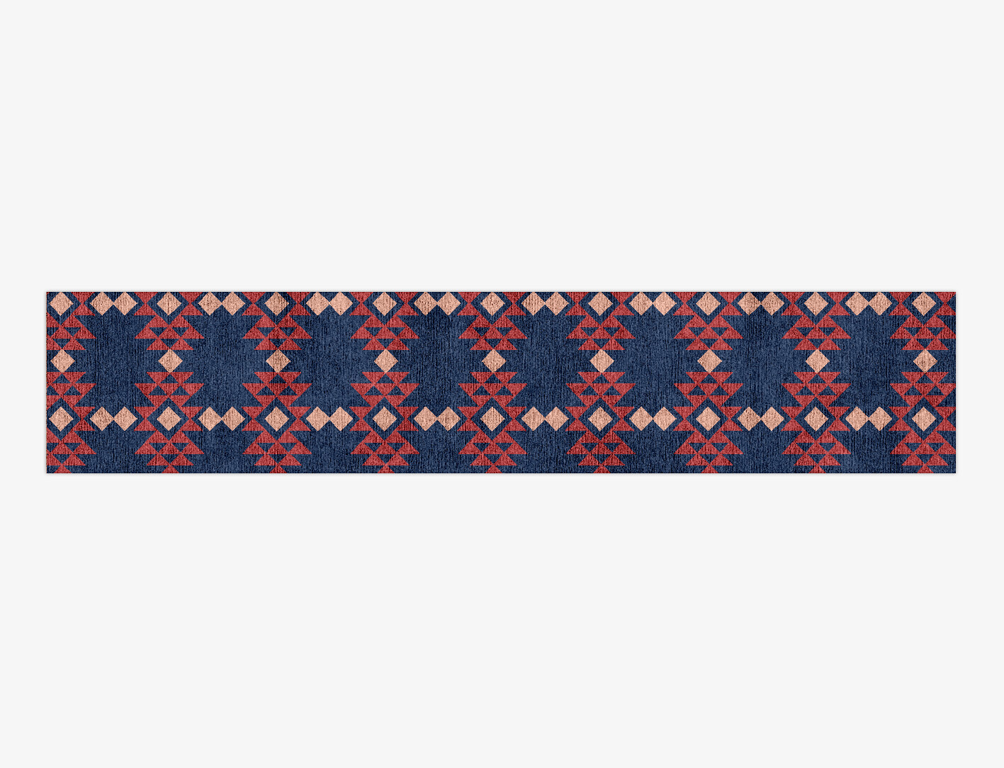 Ikat Geometric Runner Hand Knotted Bamboo Silk Custom Rug by Rug Artisan